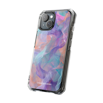 Dreamy Teal Flow - Clear Impact iPhone 15 Phone Case