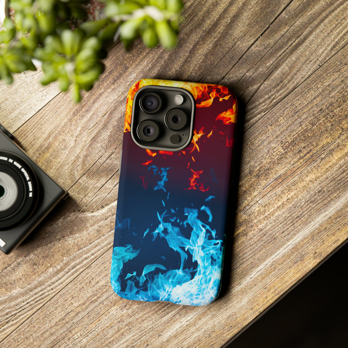 Red & Blue Flames - Protective Phone Case