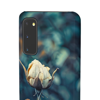 Teal Rosebud Serenade | Slim Phone Case for Samsung