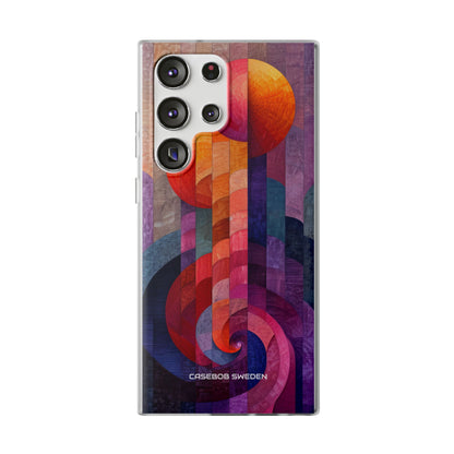 Purple Orange Abstract - Flexi Samsung S23 Phone Case