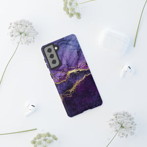 Purple Blue Marble - Protective Phone Case