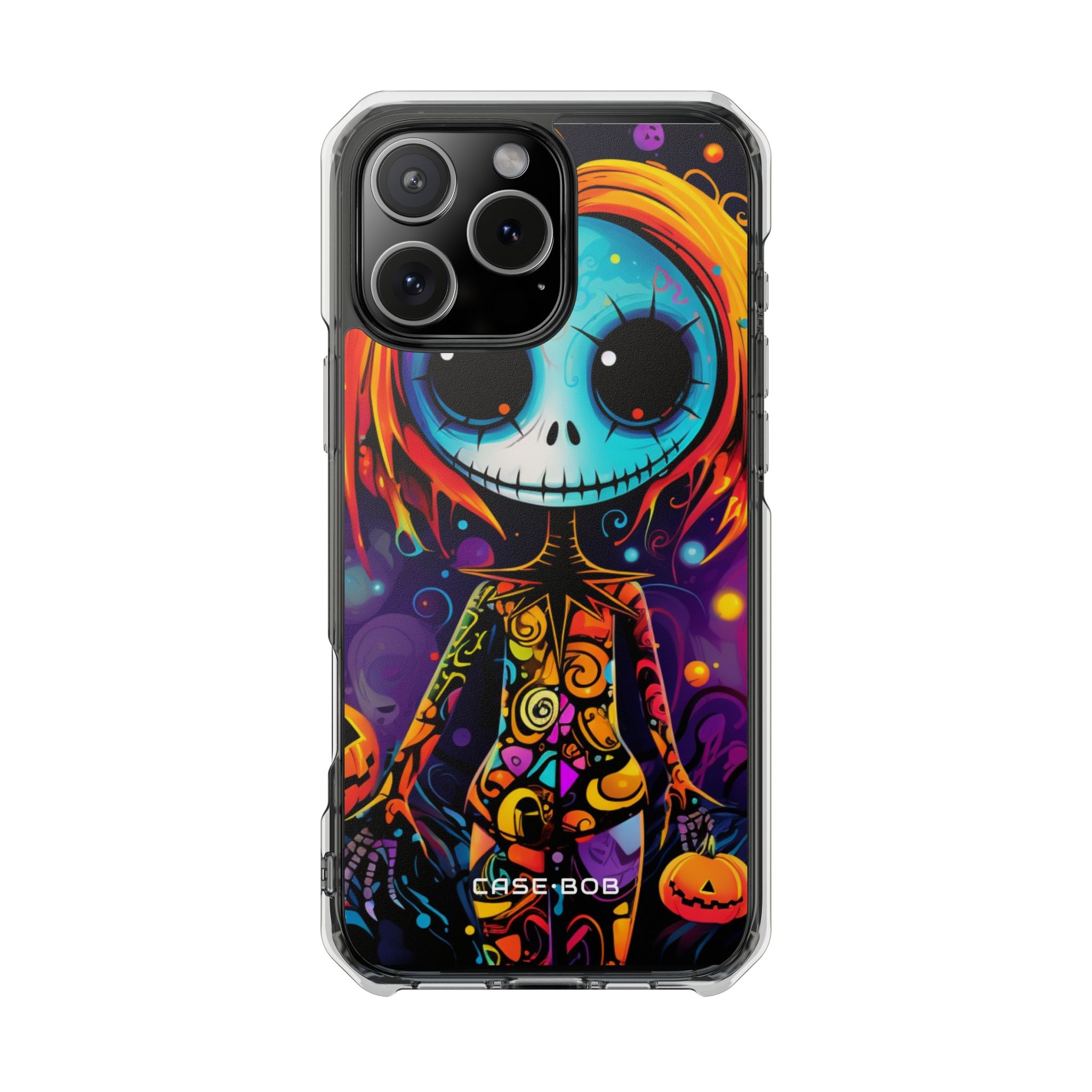 Blue Skull Swirl iPhone 16 Pro Max Case - Impact