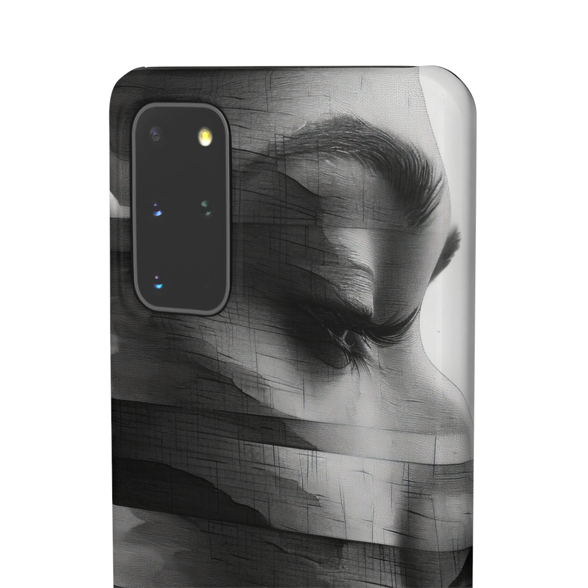 Abstract Glitch Portrait | Slim Phone Case for Samsung