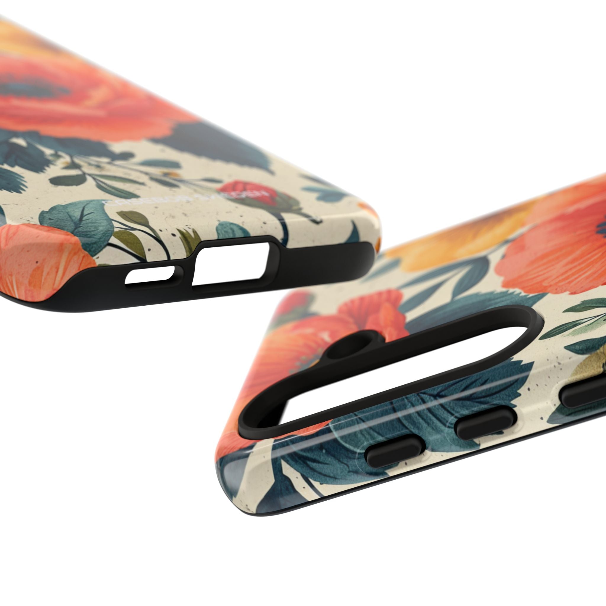 Vibrant Botanical Poppies - Tough Samsung S24 Phone Case