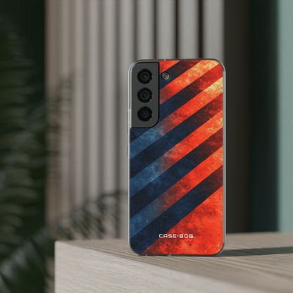 Diagonal Stripes Blaze Samsung S22 - Soft