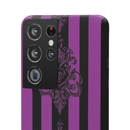 Gothic Elegance with Vertical Stripes and Ornamental Motifs Samsung S21 - Slim Phone Case