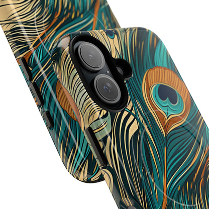 Peacock Feather Whirl iPhone 16 - Tough+