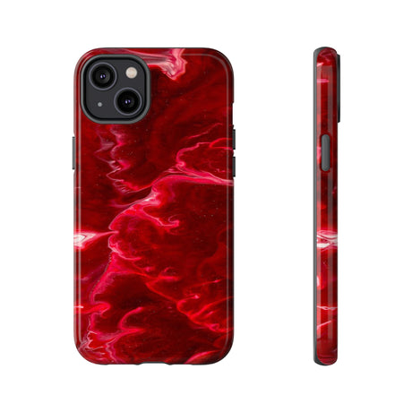 Red Velvet Ink Art iPhone Case (Protective) iPhone 14 Plus Glossy Phone Case