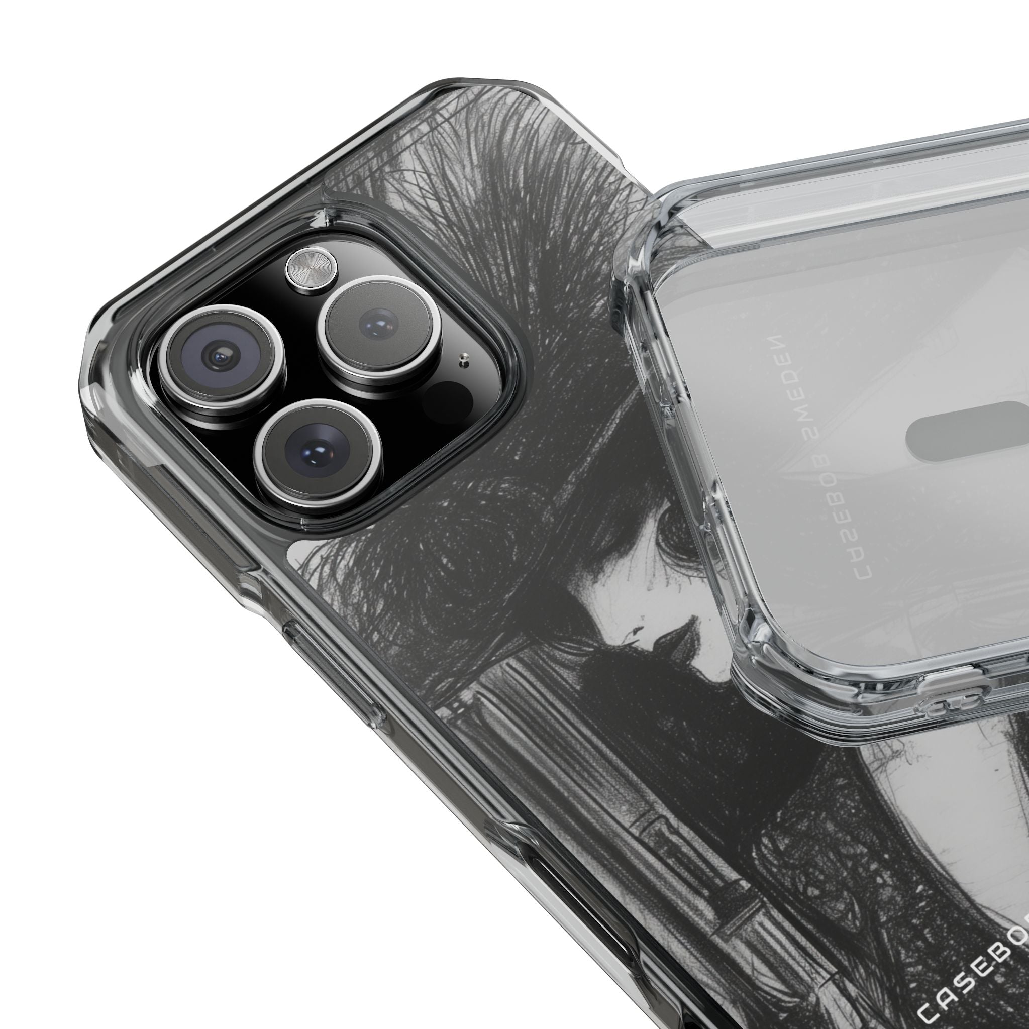 Timeless Elegance in Monochrome iPhone 16 - Clear Impact Phone Case