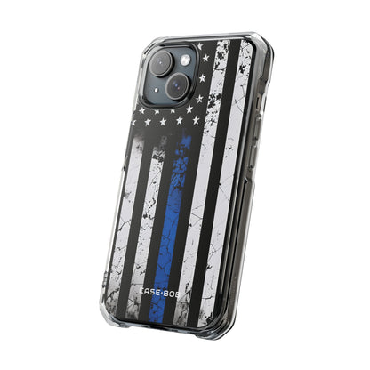 Blue Line Flag iPhone 15 Case - Impact