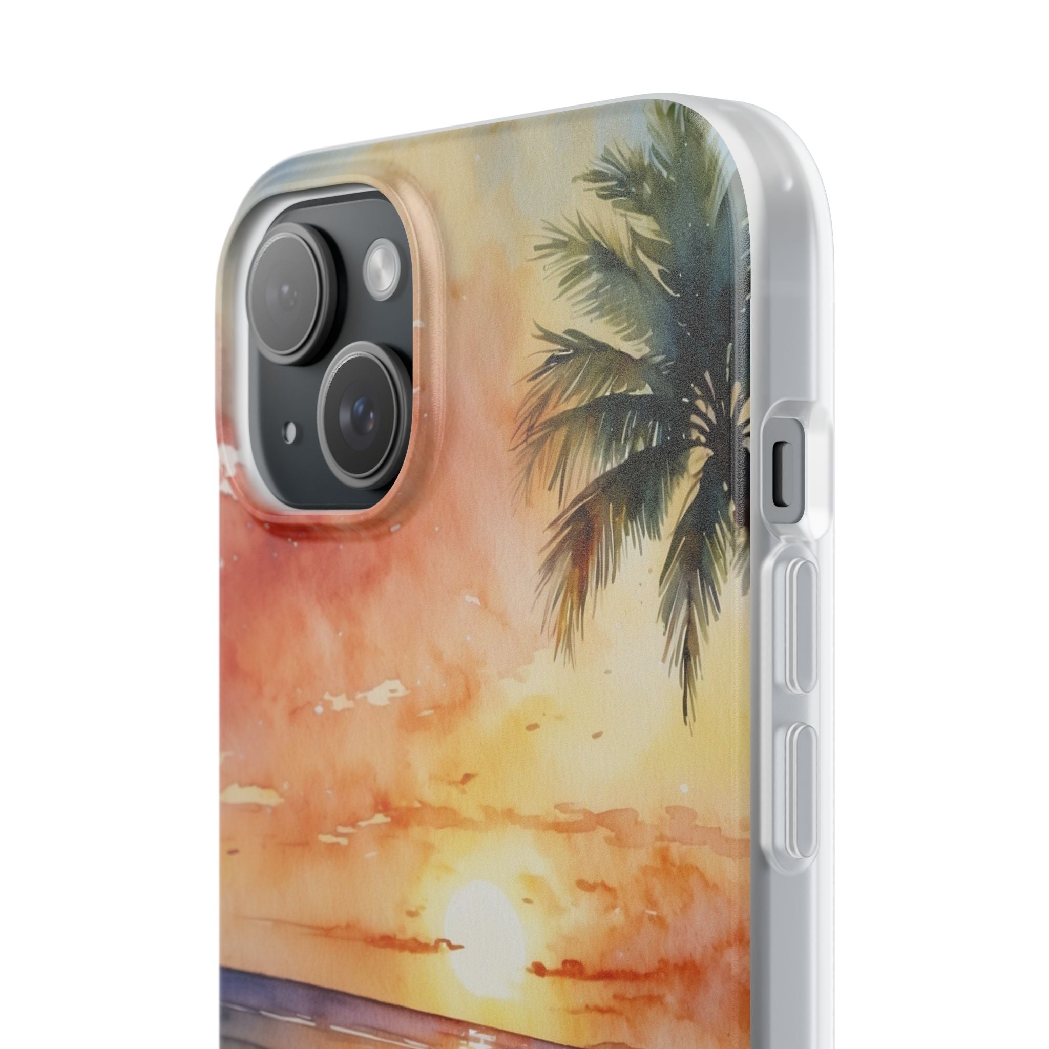 Sunset Palm iPhone 15 Plus Case - Soft