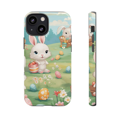 Bunnies Hunt Eggs - iPhone Case