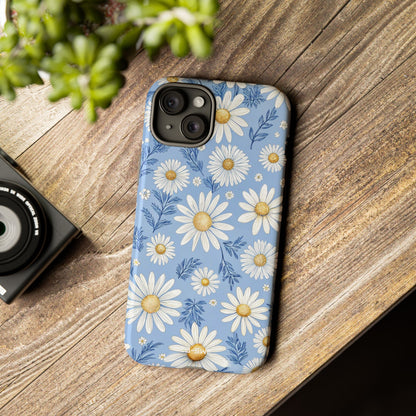Daisies On Blue - iPhone Case