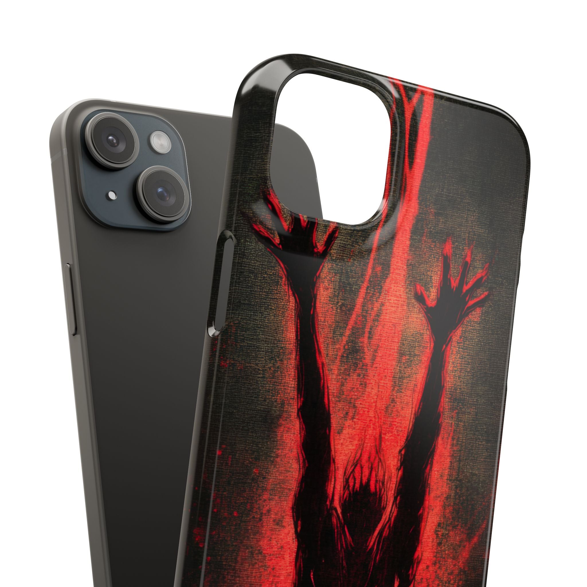 Gothic Crimson Ascension iPhone 15 - Slim Phone Case