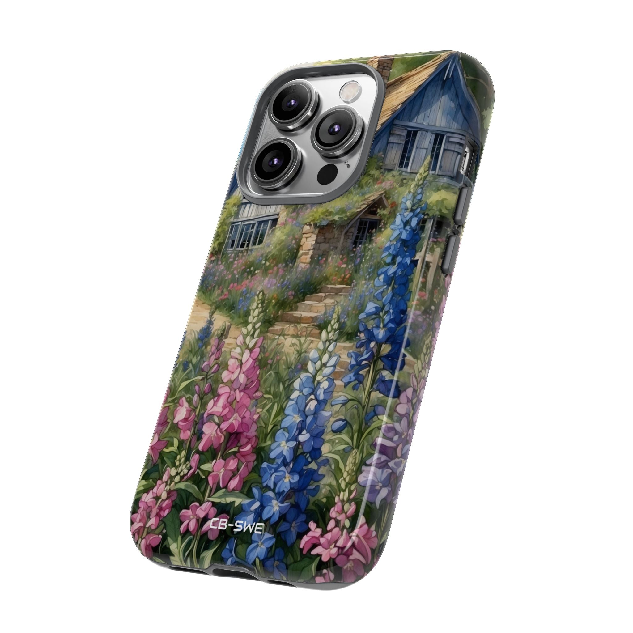 Cottage Surrounded Blossoms - iPhone Case