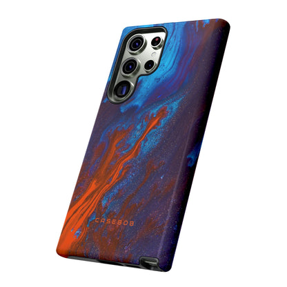 Orange Flame Ink Art - Protective Phone Case