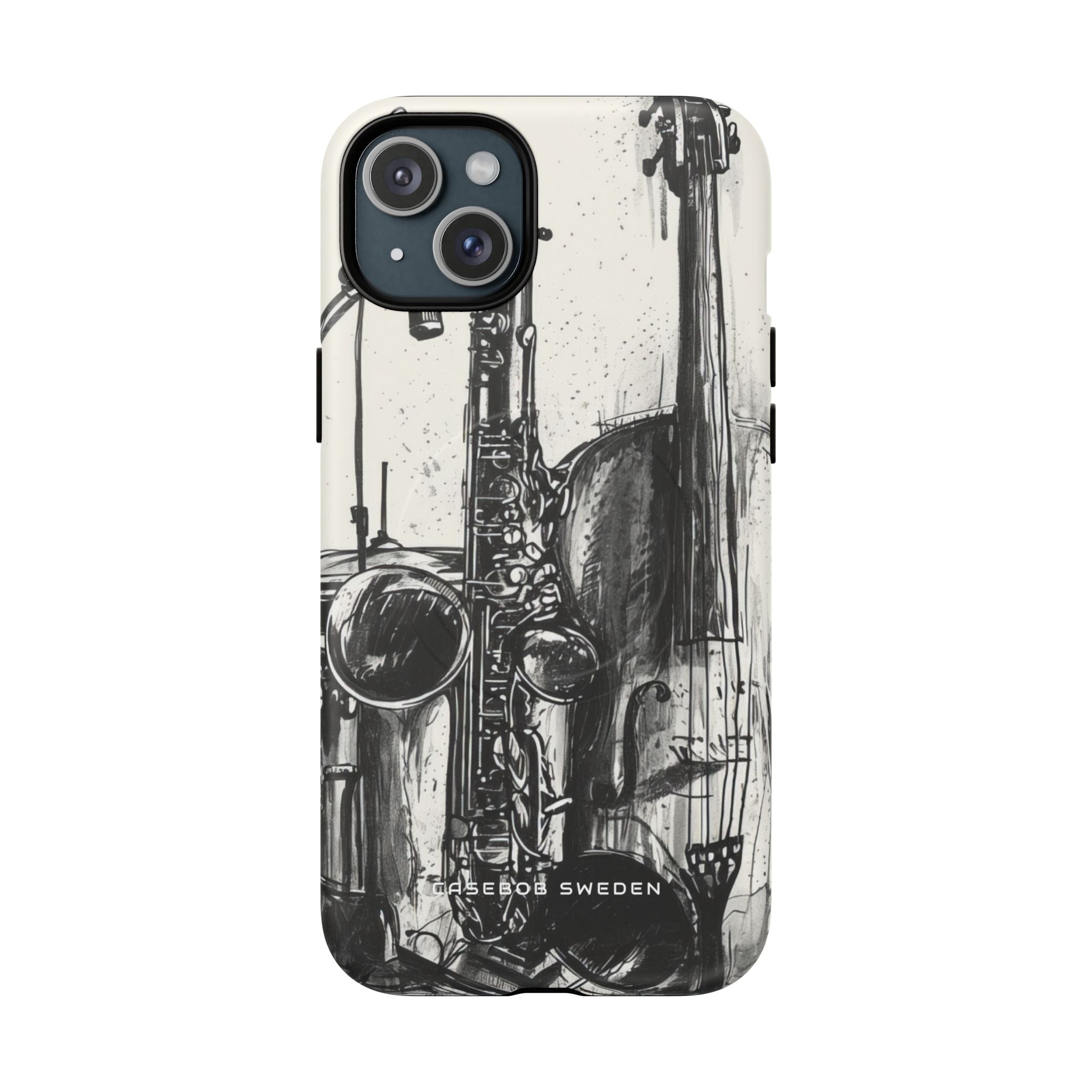 Jazz Instrument Line Symphony iPhone 15 | Tough+ Phone Case