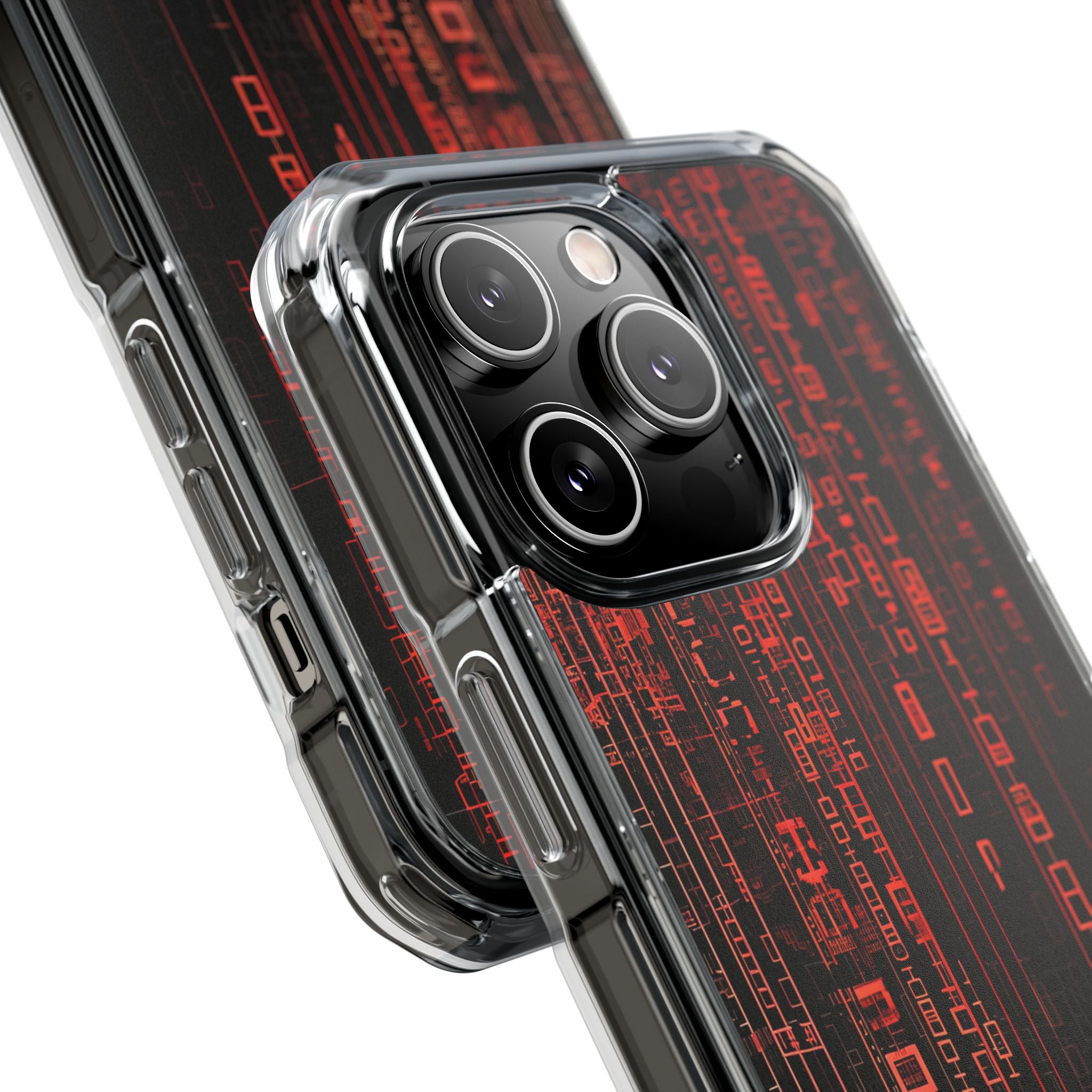 Crimson Glyphs iPhone 14 Pro Case - Impact