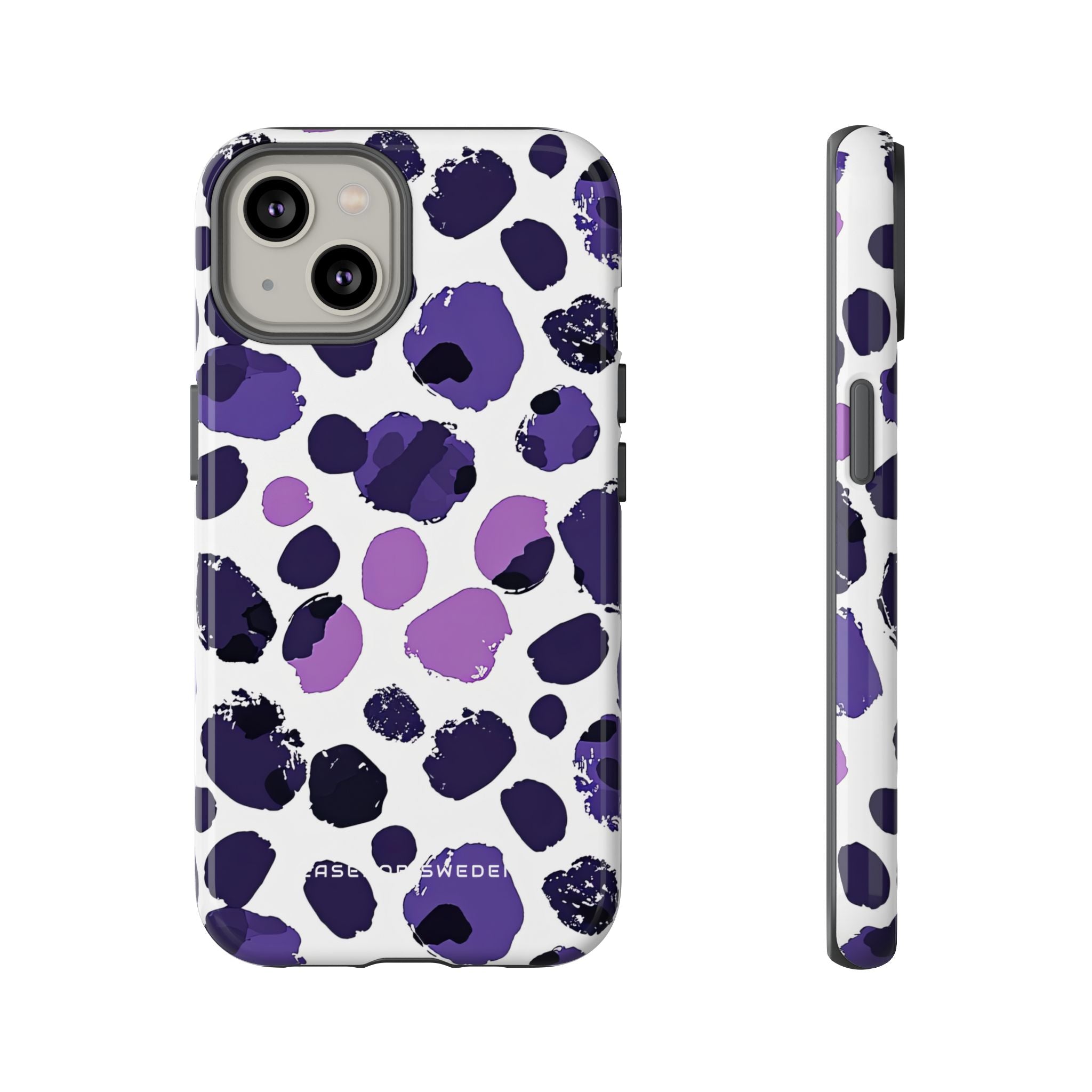 Purple Inkblots iPhone 14 - Tough Phone Case