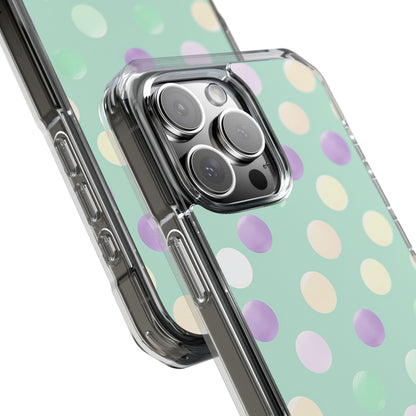 Pastel Polka Dots - Clear Impact iPhone 16 Phone Case