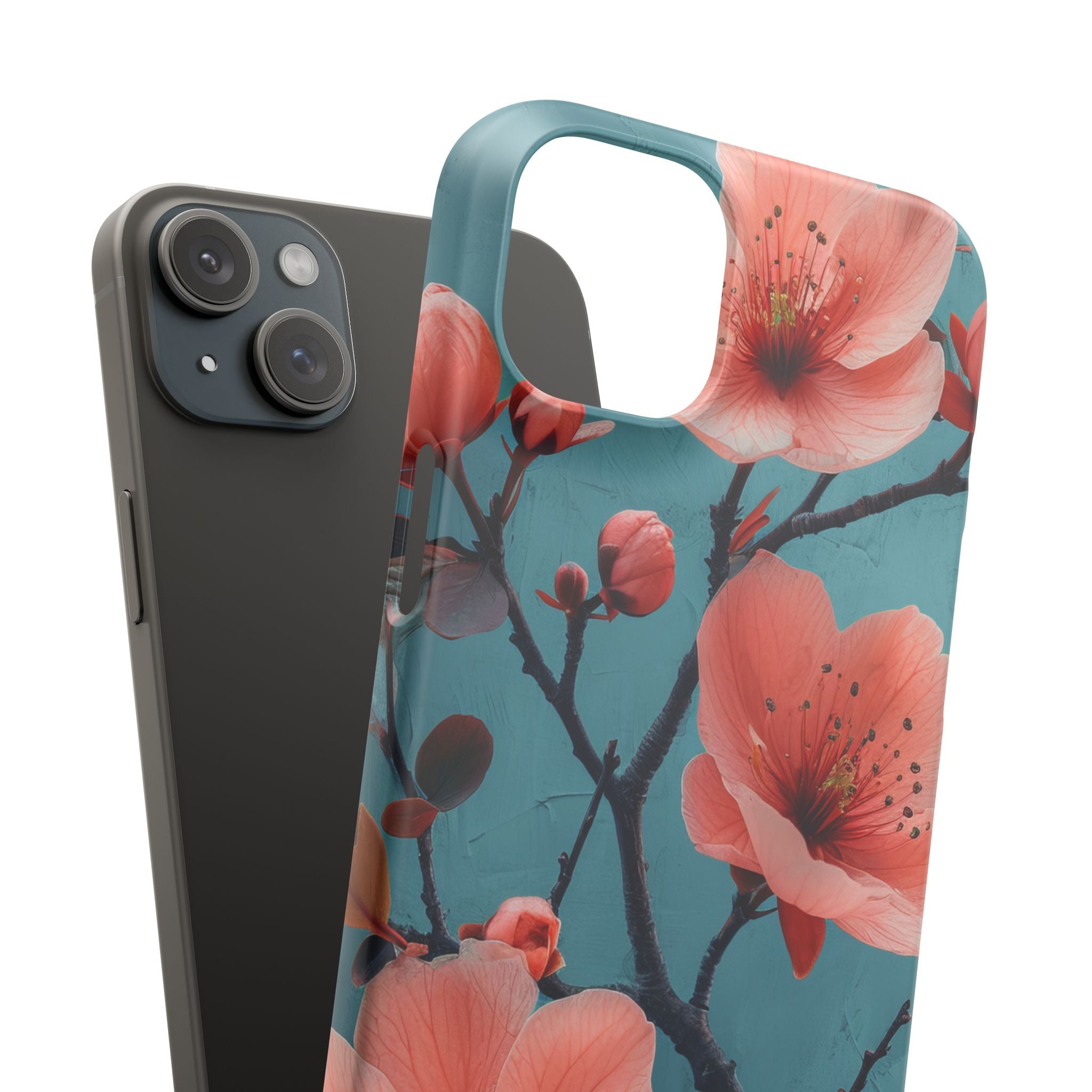 Floral Harmony Burst iPhone 15 - Slim Phone Case