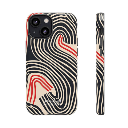 Wavy Red Flow iPhone 13 - Tough