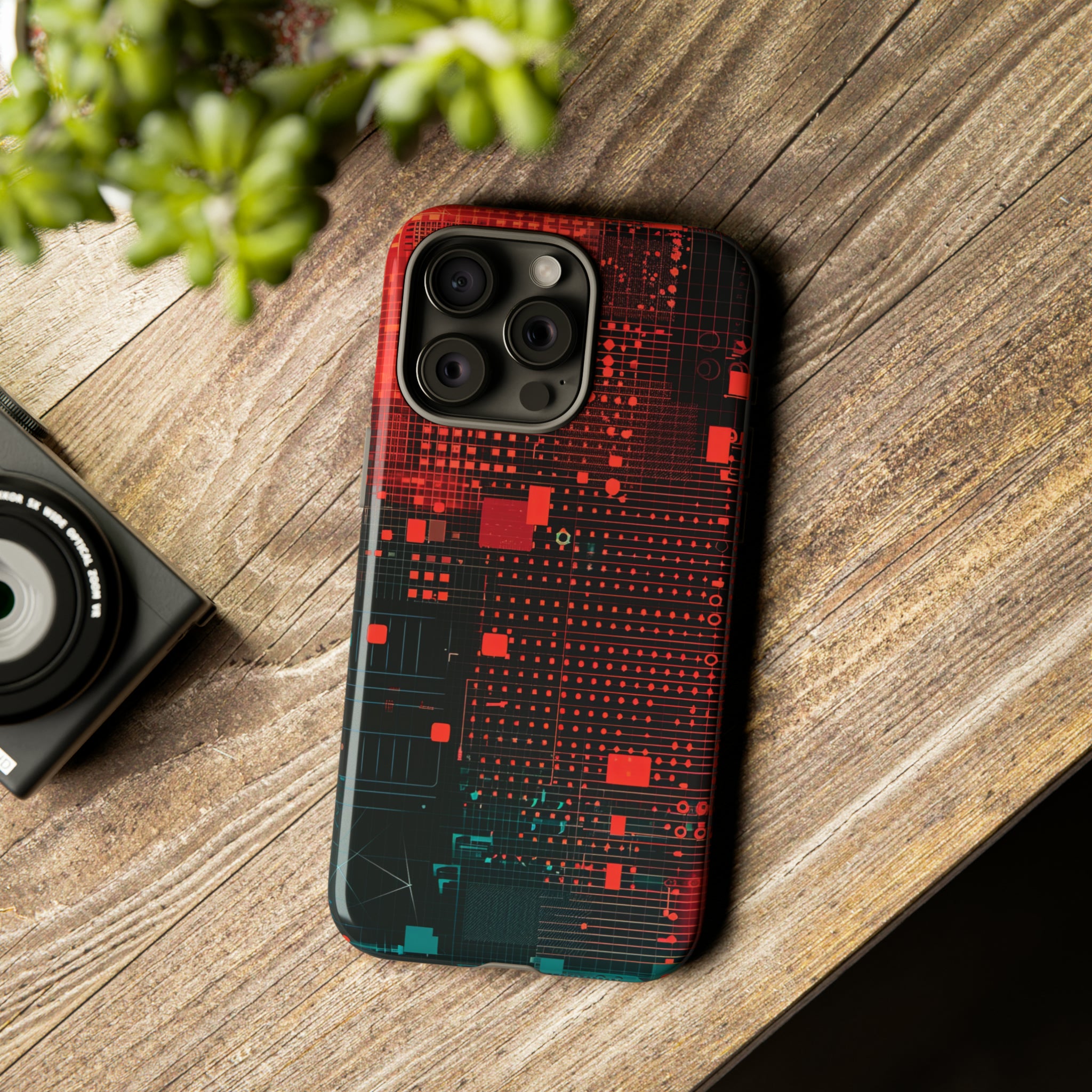 Secure Spectrum: Digital Gradient - Protective Phone Case