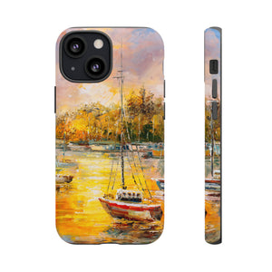 Oil Painting - Harbor View - Protective Phone Case