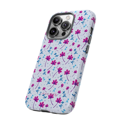 Purple Flower Pattern - Protective Phone Case