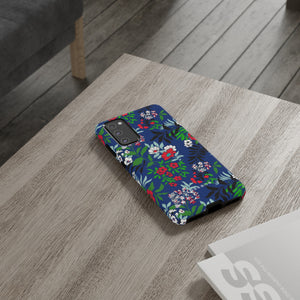 Blue Art Flowerfield - Protective Phone Case