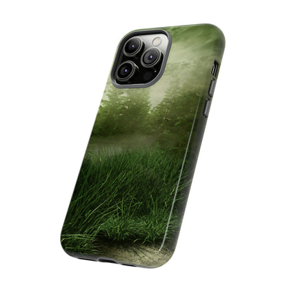 Foggy Green Landscape - Protective Phone Case