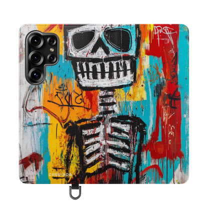 Neon Skull Chaos - Samsung S25 Ultra Case - Wallet
