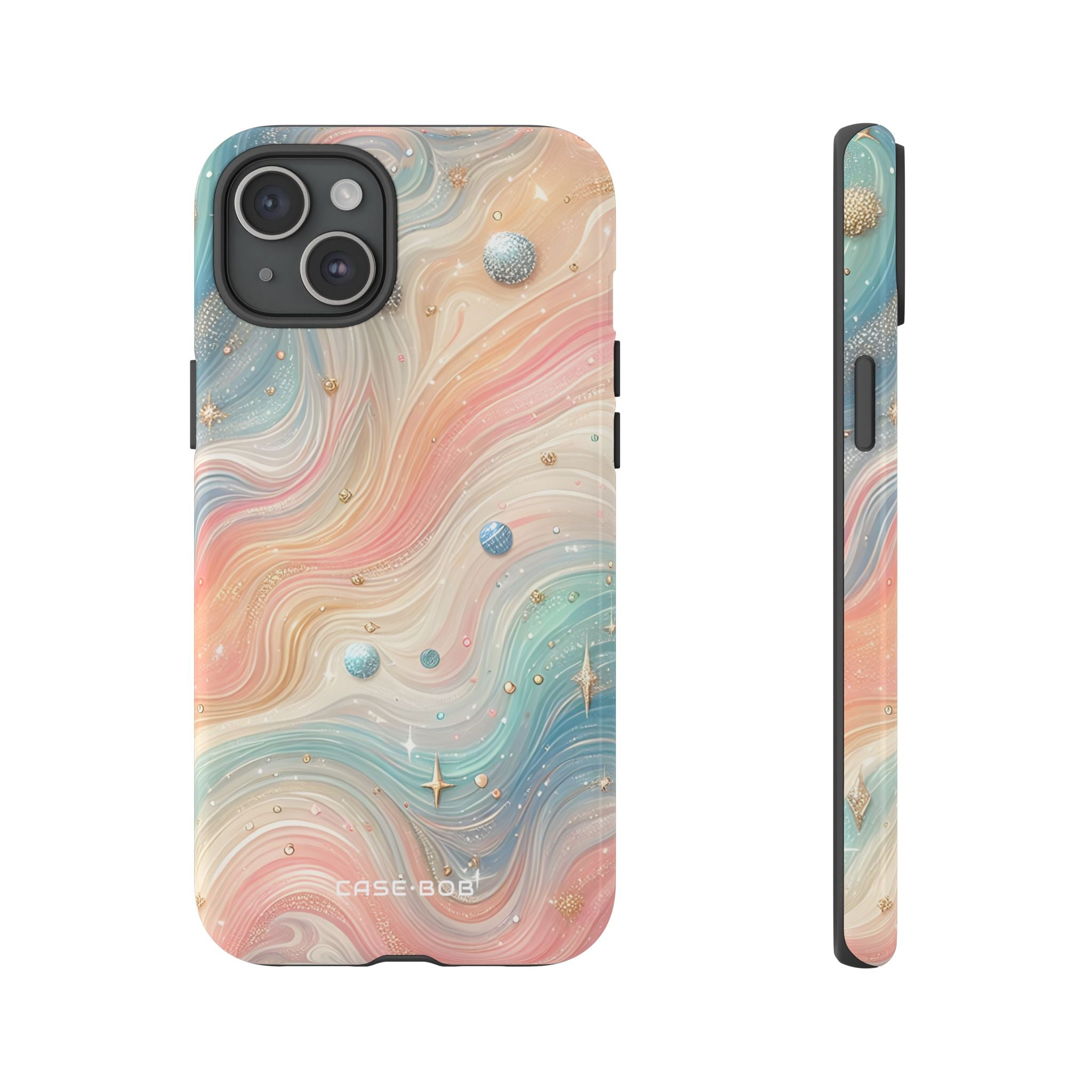 Iridescent Swirls iPhone 15 Plus Case - Tough