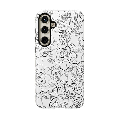 Intricate Rose Sketches - Samsung Case