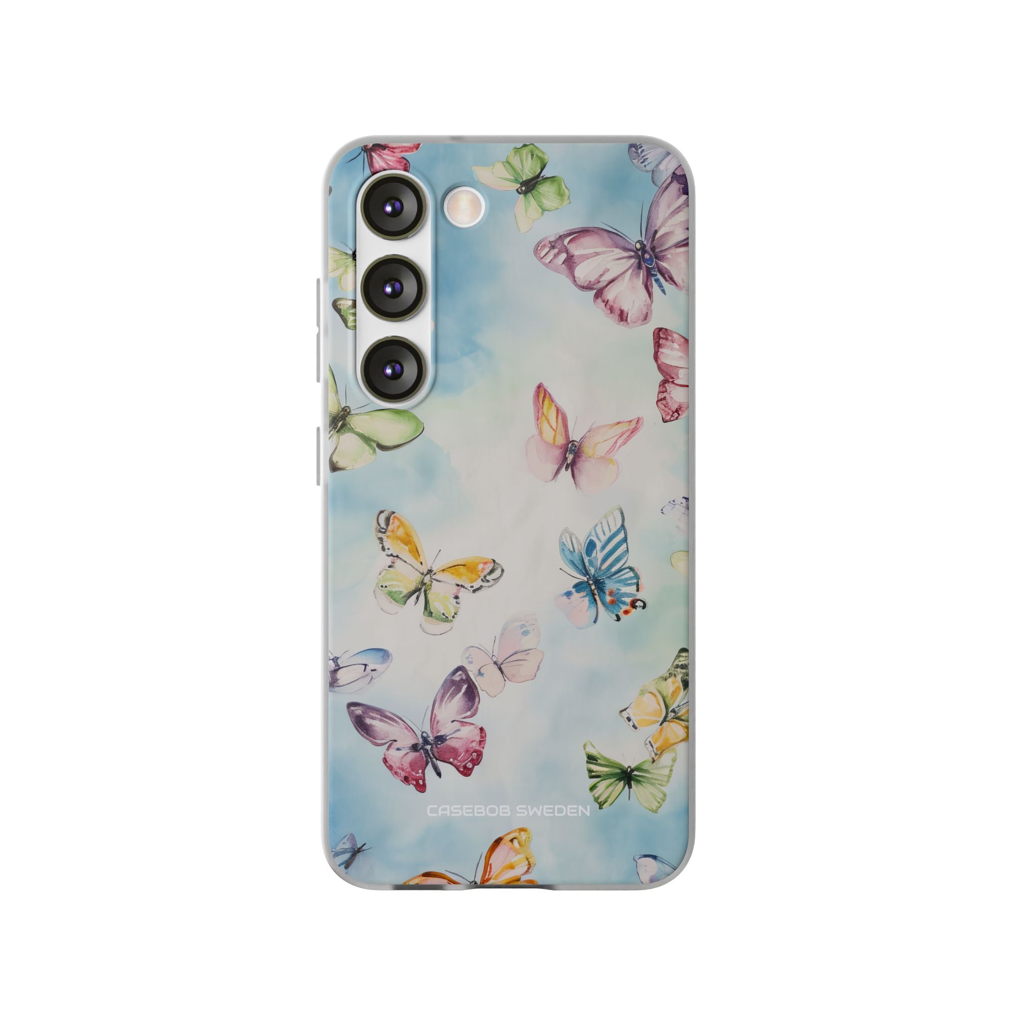 Watercolor Butterfly Bliss - Flexi Samsung S23 Phone Case