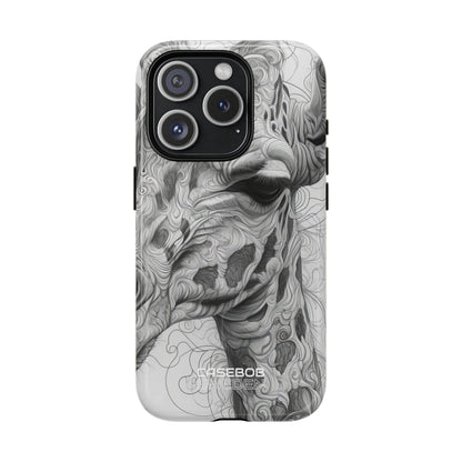 Swirling Giraffe Art iPhone 15 - Tough+