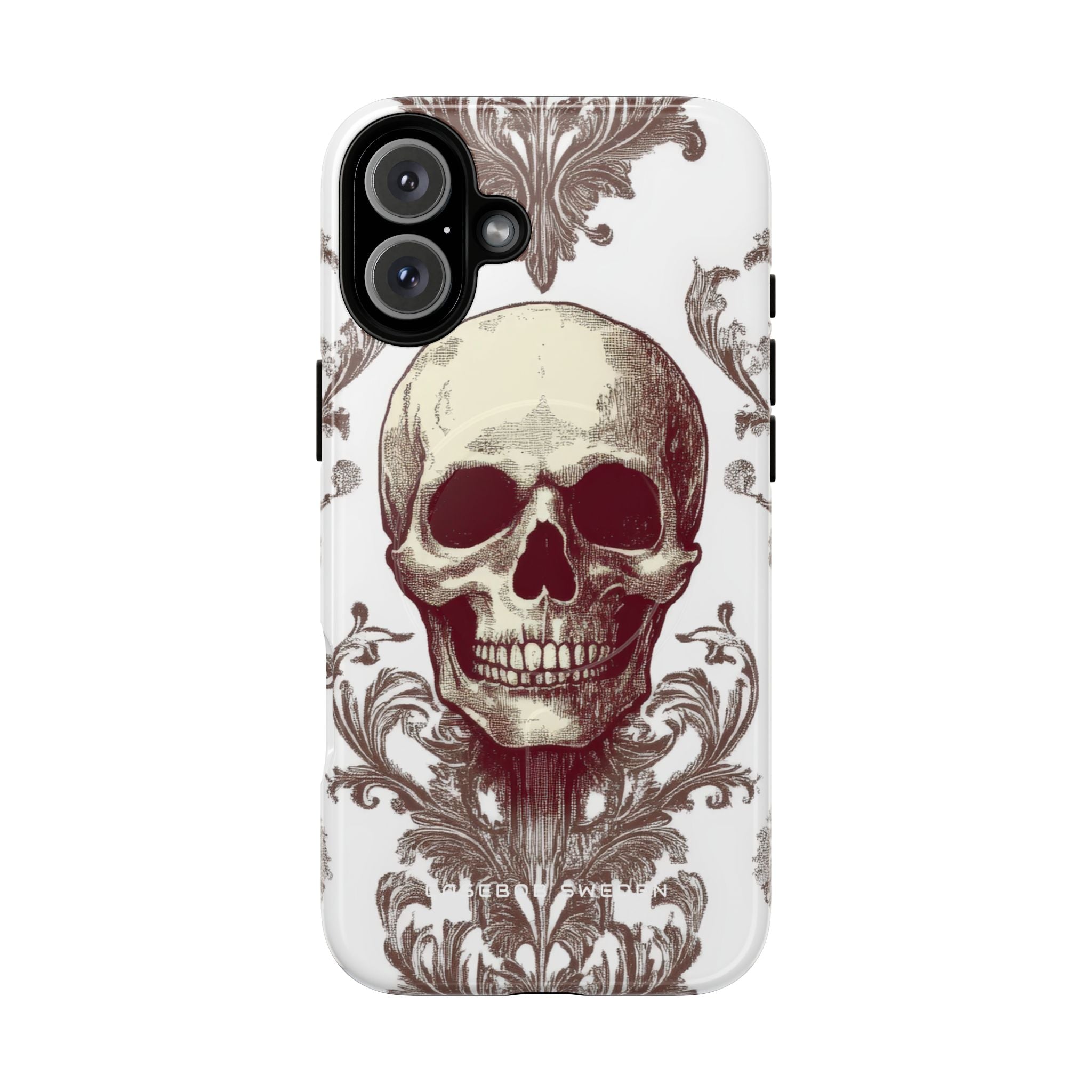 Gothic Skulls and Ornate Foliage iPhone 16 | Tough+ Phone Case