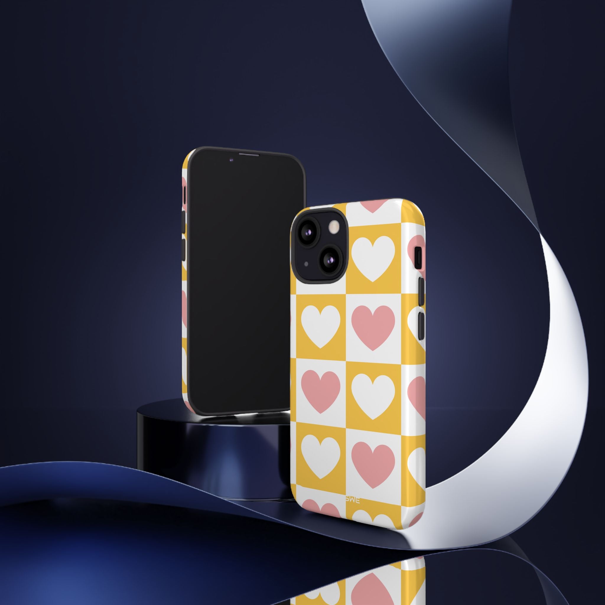Heart Grid Harmony - iPhone Case