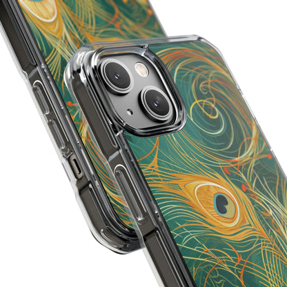 Vibrant Peacock Whirl iPhone 14 - Impact Clear+