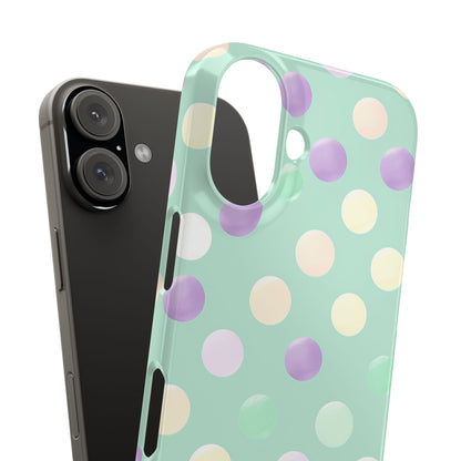 Pastel Polka Dots - Slim iPhone 16 Phone Case