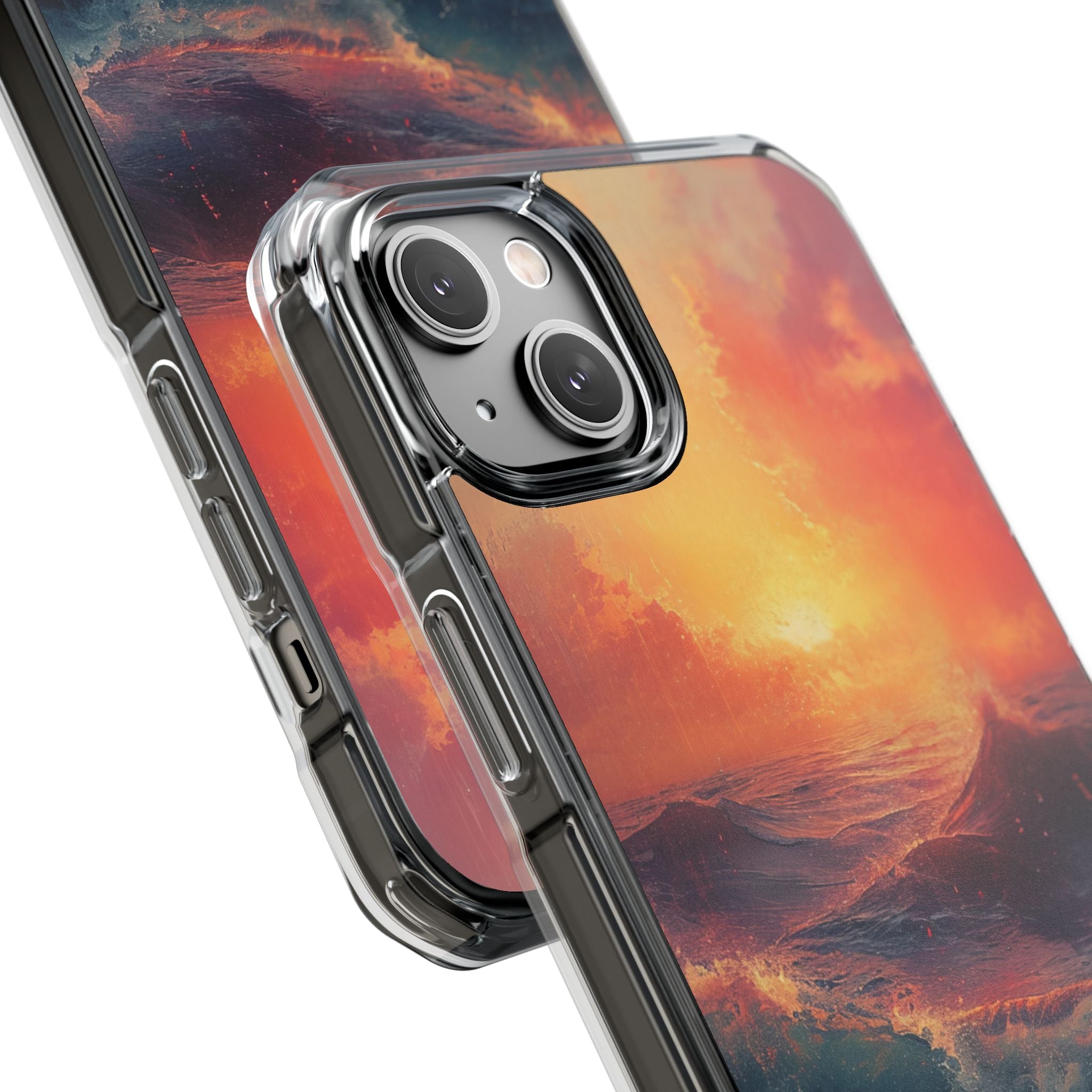 Ocean Sunset Waves - Clear Impact iPhone 14 Phone Case