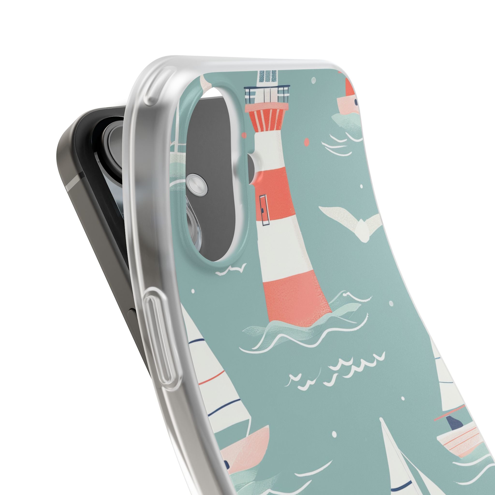 Lighthouse Nautical Charm - Flexi iPhone 16 Phone Case