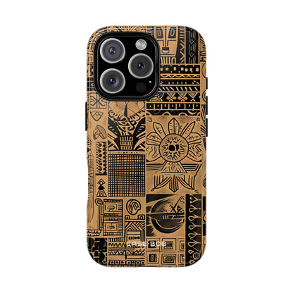 Tribal Grid iPhone 16 Pro Case - Tough