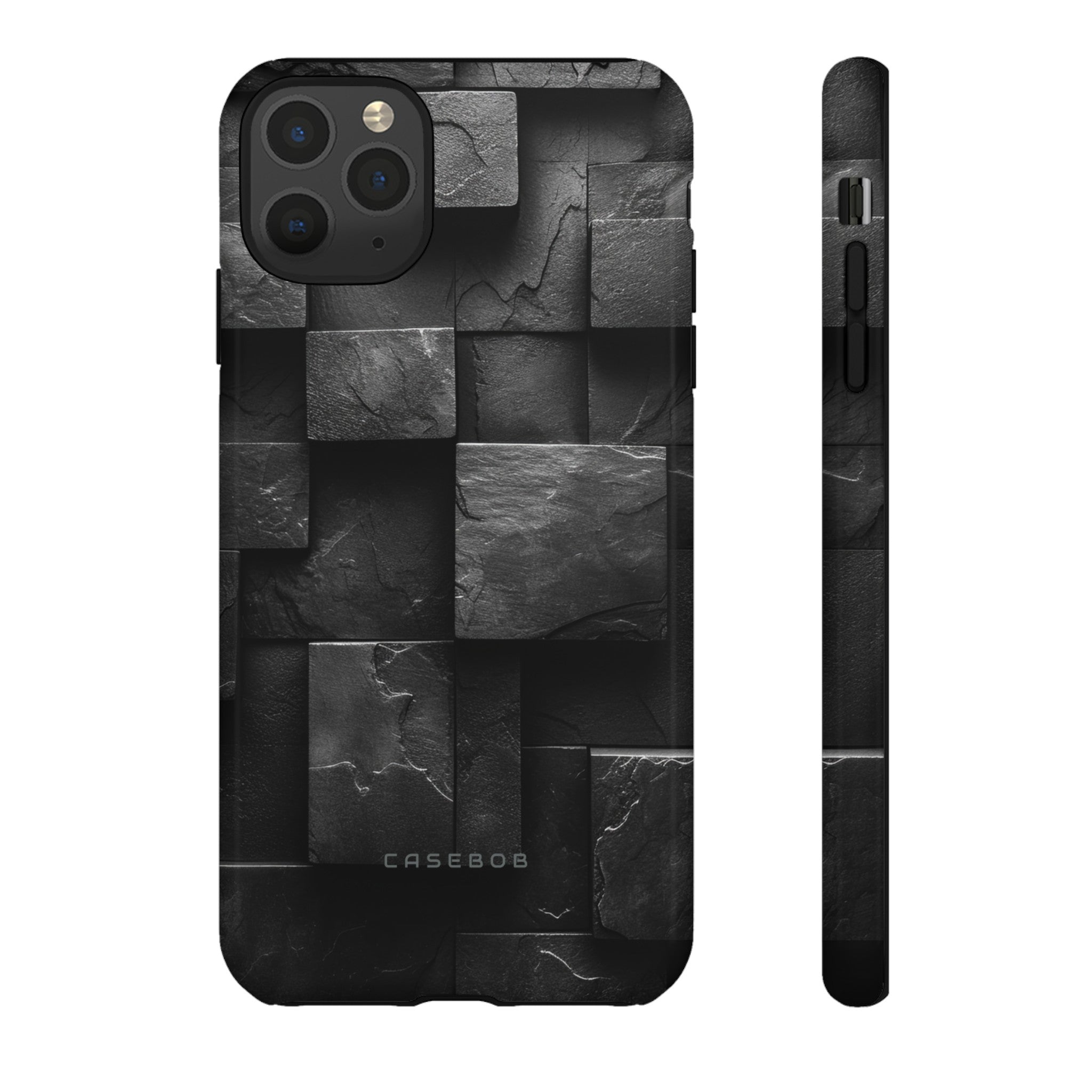 Black Geometric Elegance - Protective Phone Case