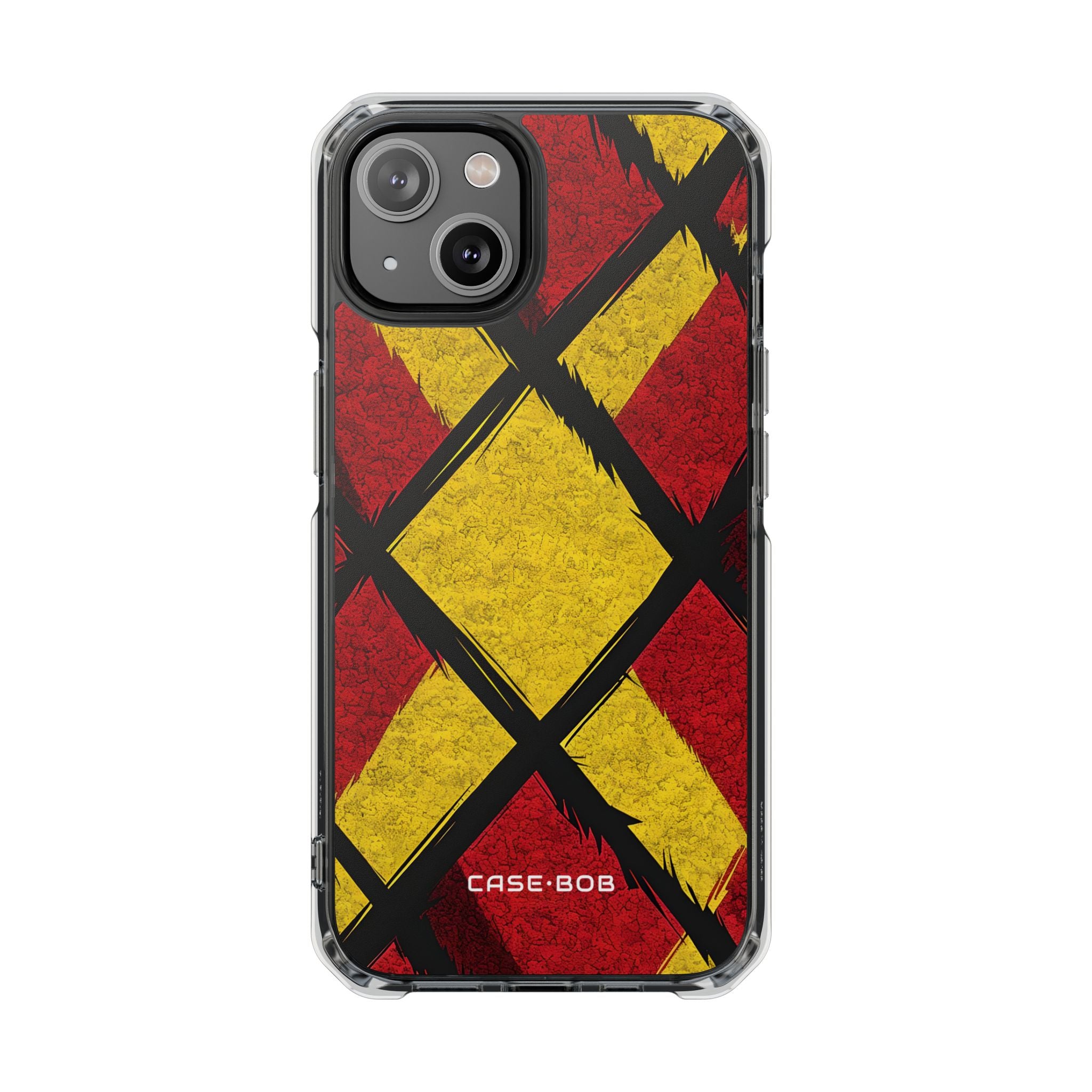 Cracked Diamond Grid iPhone 14 Case - Impact
