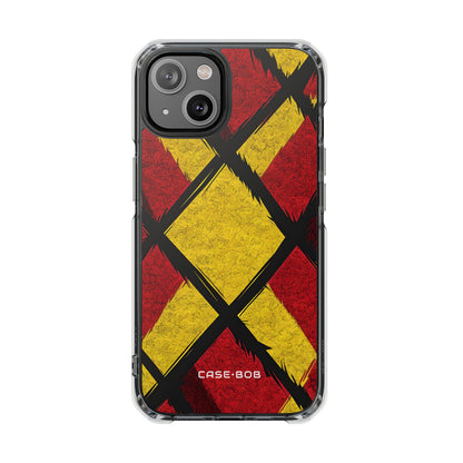 Cracked Diamond Grid iPhone 14 Case - Impact