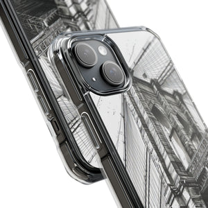 Zeitlose Architektur – Handyhülle für iPhone (Clear Impact – Magnetisch)