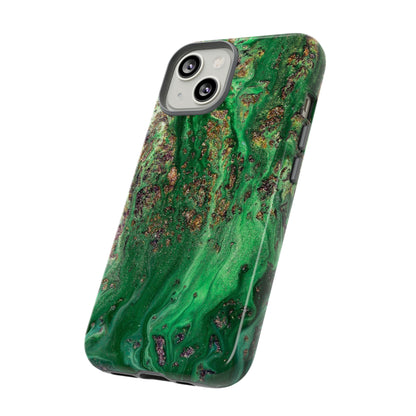 Green Sparkle Ink Art - Protective Phone Case