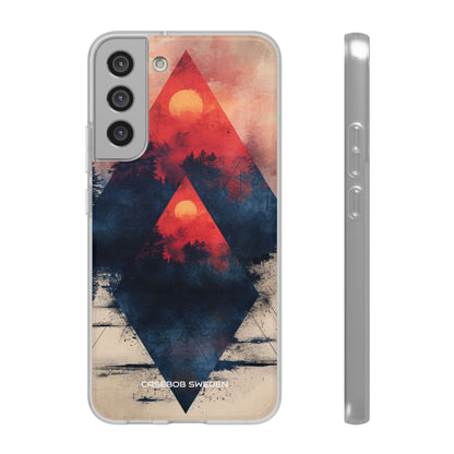 Red Sky Serenity - Flexi Samsung S22 Phone Case