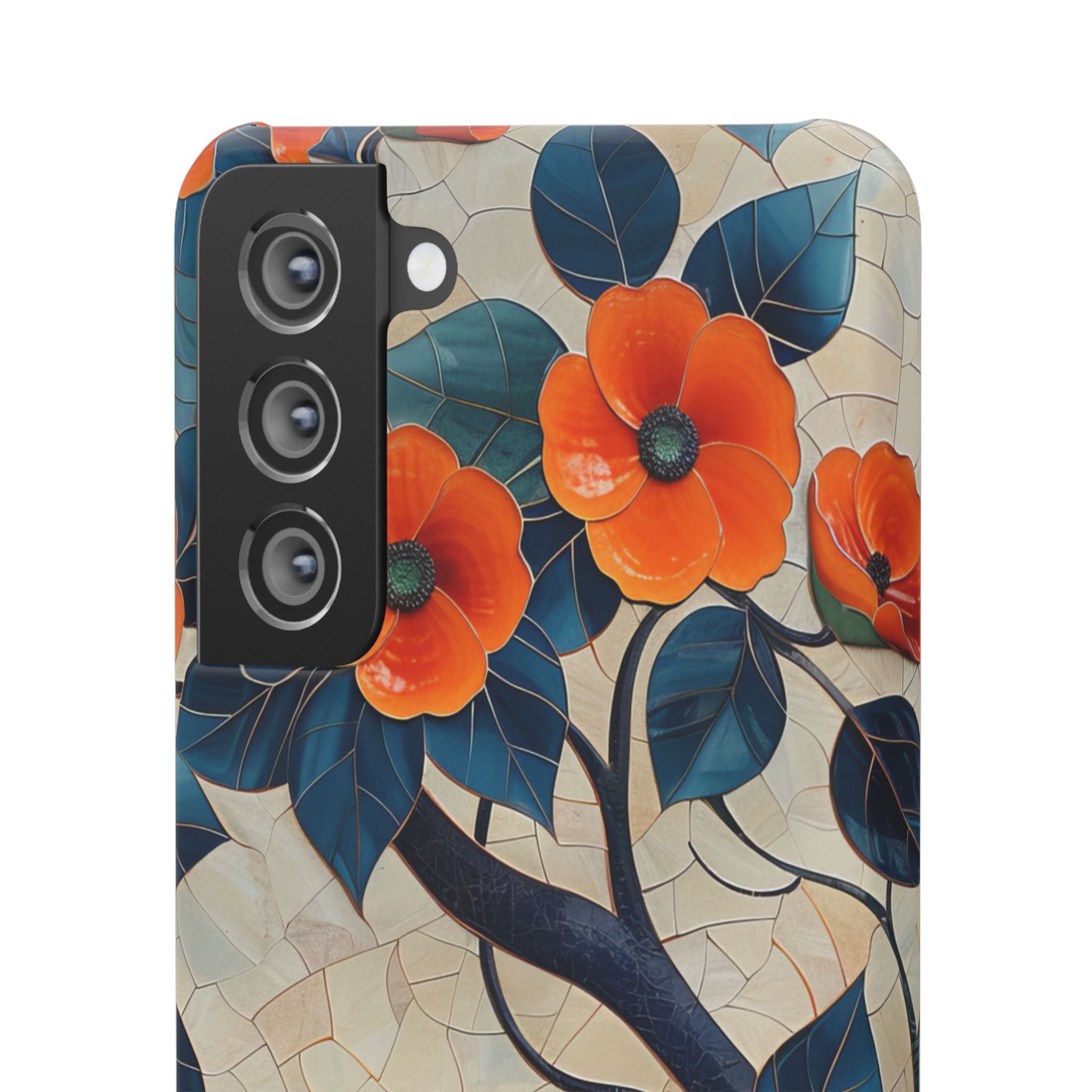 Orange Blossoms Mosaic Harmony Samsung S21 - Slim Phone Case